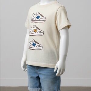 New Balance Cream Tee with Triple Sneaker Graphic